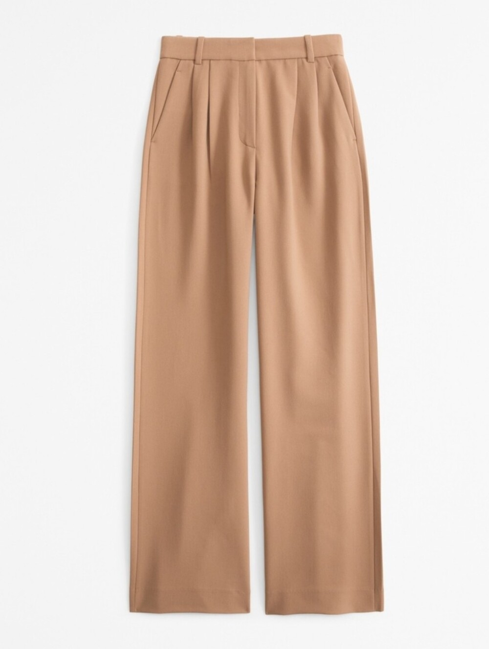 NWT Abercrombie & Fitch Sloane Tailored Wide Leg Pant, Curve Love, 32L, Brown